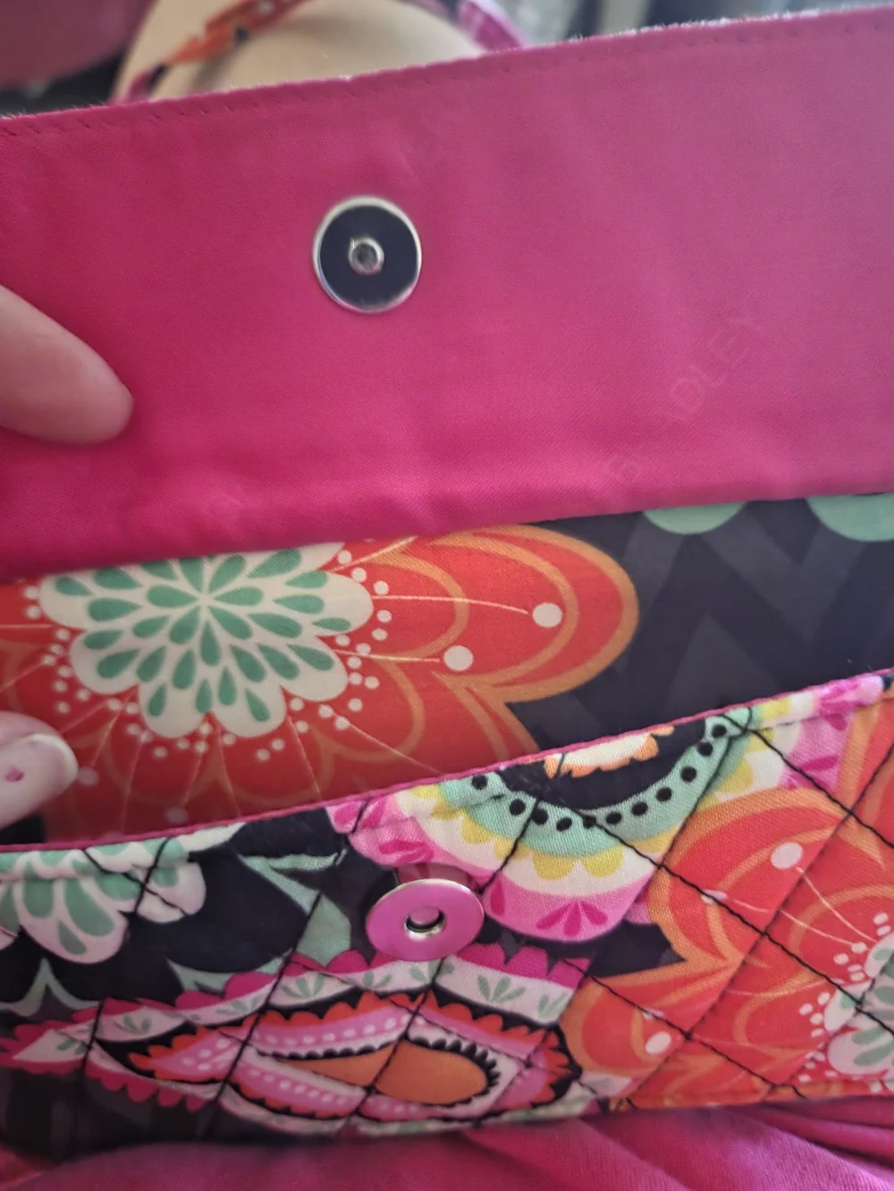 Vera Bradley Pink Quilted Paisley Wallet